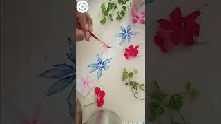 Watercolour Flowers Painting 💐😍  Forget me not  Art 💙 artandcraft watercolor art [upl. by Aranaj]