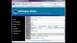 Allergen Atlas Allergome Allermatch [upl. by Narot729]