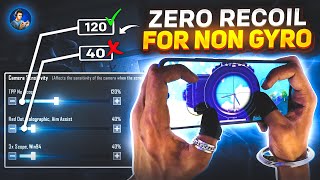 🔥BEST ZERO RECOIL SENSITIVITY FOR NON GYRO USER  BGMI NEW UPDATE SENSITIVITY SETTING BGMIPUBG [upl. by Abshier]