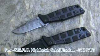 Fox Cutlery  knives NERO Nighthawk Cobal Titanium  FX117CT  Coltelleria Collinicom [upl. by Norra]