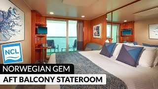 NCL Gem  Aft Balcony Tour amp Review 4K  Norwegian Cruise Lines [upl. by Llehcar635]