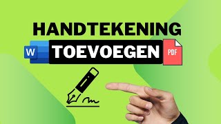 Hoe Voeg Je Snel Een Handtekening Toe Aan Een PDF Zonder Extra Software [upl. by Mchail]