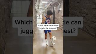 Which NBA rookie has the best juggling skills ⚽️ [upl. by Otho597]