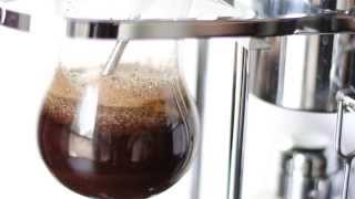 Balancing Siphon Coffee Maker  Closeup Demonstration [upl. by Prager]