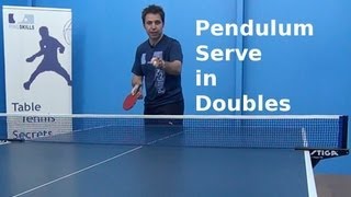 Pendulum Serve in Doubles  Table Tennis  PingSkills [upl. by Batruk]