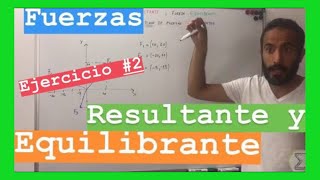 Fuerza Resultante y Equilibrante  Ejercicio 2  CURSO de VECTORES Clase 20 [upl. by Gnoix]