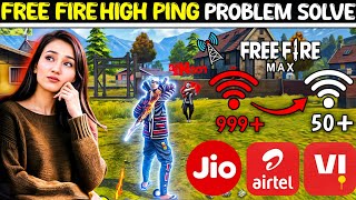 FREE FIRE NETWORK PROBLEM 😭🛜  HOW TO SLOVE 999 PING PROBLEM  HOW TO FIX HIGH PING PROBLEM [upl. by Dewar154]