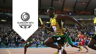 Usain Bolts 4 x 100 Heat  Unmissable Moments [upl. by Trilley]