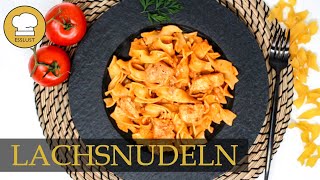 Cremige LACHS PASTA  schnelles Feierabendrezept [upl. by Oicnevuj850]