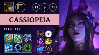 Cassiopeia Top vs Gragas Perfect KDA Legendary  KR Grandmaster Patch 1417 [upl. by Niltak]