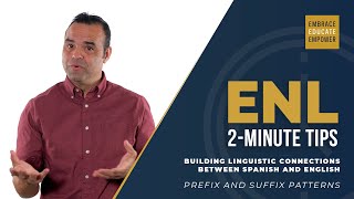 ENL 2Minute Tips Linguistic Connections Between Spanish and English  Prefixes and Suffixes [upl. by Zurek971]