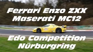 Ferrari Enzo ZXX  Maserati MC12 Edo Competition  Startups fly by accelerations  LOUD sounds [upl. by Hutchings]