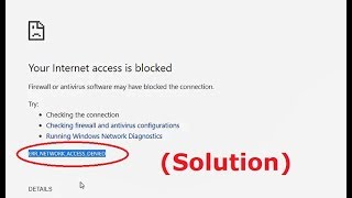 How to fix Your Internet access is blocked ERRNETWORKACCESSDENIED chrome  Unblock Internet [upl. by Santoro88]