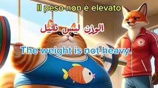 Dimagrimento del corpo  تعلم الإيطالية بأسلوب ممتع  Learn italian with funny cats 🐈 [upl. by Gilford]