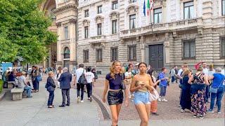 Milan Italy 🇮🇹  July 2024  4K 60fps HDR Walking Tour [upl. by Airekal]