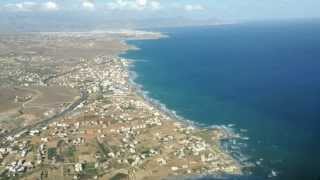 Visual approach to Heraklion airport  Cockpit view [upl. by Susannah224]