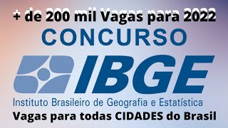 Concurso IBGE 2022  EDITAL E COMO FAZER AS INSCRIÇÕES [upl. by Tiffani712]