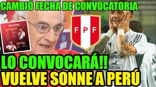 OLIVER SONNE CONVOCADO A LA SELECCION PERUANA POR JORGE FOSSATI PARA AMISTOSOS DE MARZO [upl. by Avlis115]