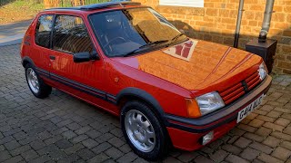 Peugeot 205 GTI start up after rebuild [upl. by Bourke700]