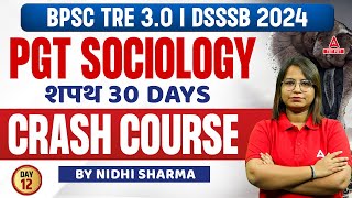 BPSCDSSSB PGT Sociology Crash Course 12  Sociology By Nidhi Sharma [upl. by Ysdnil370]