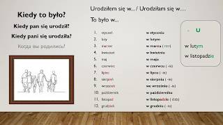 Karta Polaka  Miesiące kiedy to było fragm kursu online lekcja 4quotIle Kiedy W którym rokuquot [upl. by Yreffej]