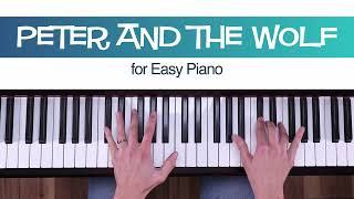 Peter and the Wolf Prokofiev  Easy Piano Sheet Music [upl. by Rolfston]