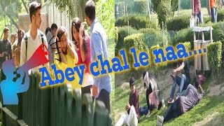 Awkwardly shouting in publicAbey chal le naa Prank  Desi Funkys [upl. by Laeynad]