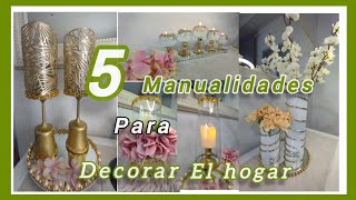 5 DIY FÁCILES IDEAS PARA EL HOGAR MANUALIDADES ideas decoration diy [upl. by Zorana]