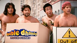 The Rise of Sanjay Dutt Fortune  Riteish Deshmukh and Arshad Warsi  Double Dhamaal Movie Scenes [upl. by Arlina]