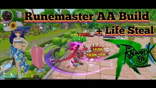 Runemaster Auto Build 14m Crit  Life Steal Ragnarok Mobile Eternal Love [upl. by Nelav281]