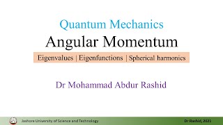 Angular Momentum Algebra part3Matrix representation of Angular momentum operators [upl. by Osyth]