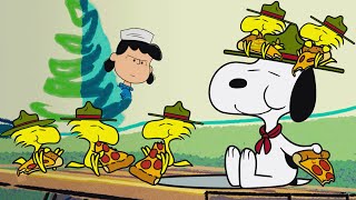 Mission 1 Get Pizza 2 Avoid Lucy 3 Happy Explorer Scouts  Camp Snoopy  Cartoons for Kids [upl. by Fancie]