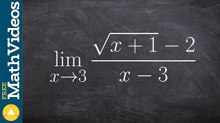 How to rationalize the radical to evaluate a limit [upl. by Hapte756]