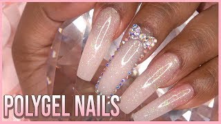 PolyGel Nails with Dual Forms  Nail Tutorial  For Beginners  How to  Gelish Polygel [upl. by Silenay]