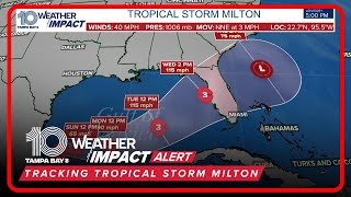 TRACKER Track Tropical Storm Milton using forecast cones spaghetti models and more [upl. by Akenna828]