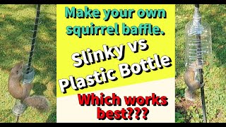 Make Your Own Squirrel Baffle Slinky vs Plastic Bottle [upl. by Guillemette]