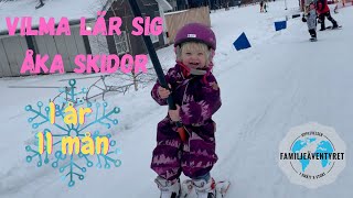 Vilma lär sig åka skidor i Branäs på sportlovet  VLOGG [upl. by Ynnig]