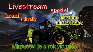 FS22  Livestream Agro Synkov  Mirpuš slaví narozeniny [upl. by Holder]