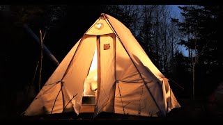 Wilderness Camping  Baking a Cake in the Forest  Home Made Double Boiler [upl. by Tekcirc580]