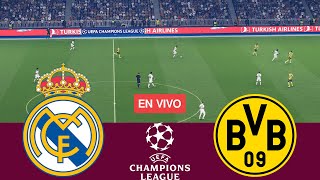 EN VIVO Real Madrid vs Borussia Dortmund UEFA Champions League 2425  Simulación de Videojuego [upl. by Kelly100]