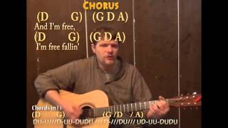 Free Fallin Tom Petty Guitar Cover Lesson with Chords Lyrics on Screen [upl. by Kathleen]