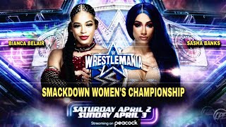 WWE 2K23 Bianca Belair vs Sasha Banks Smackdown Womens Championship WRESTLEMANIA [upl. by Kcirddes989]