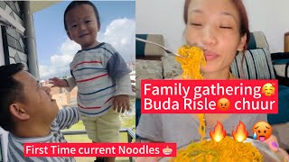 First Time Current 🔥🔥Noodles🍜 Buda Risle😡😱🌧️Chuurr Fun With Family Gathering🥰😜AnitaampBirhang❤️🙏 [upl. by Silvain]