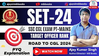 SSC SET 24  ROAD TO SSC CGL 2024 🔥 PYQ ENGLISH PRACTICE  TARGET SELECTION  AJAY SIR  MB BOOKS [upl. by Yancy]