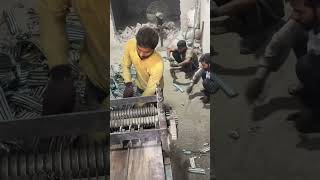 How to Cut and Separate Copper Aluminum Radiators Machine shorts scrap [upl. by Halihs]