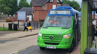 Nottinghamshire County Council MercedesBenz Sprinter EVM Cityline on the 510 [upl. by Edaj194]