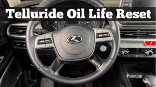 2020  2021 Kia Telluride  How To Reset Oil Life Light  Oil Change Service Maintenance Reset [upl. by Chace274]