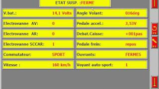 xantia activa paramètres calculateur suspension lexia httpwwwdiagnosticautocom [upl. by Carl]