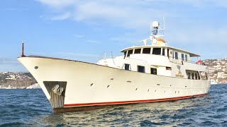 34 m Steel Hull English Gentlemen’s Yacht from 1960 For Sale  Full Walkthrough [upl. by Lamoureux]