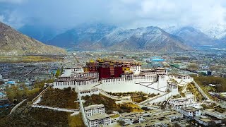 Potala Palace Aerial Video Lhasa Tibet China 4K [upl. by Kurys325]